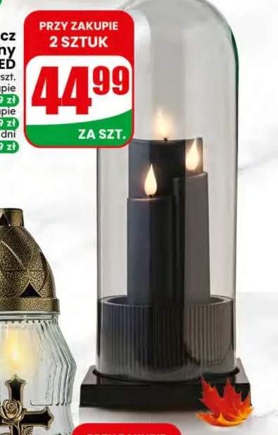 Znicz szklany Saragossa LED