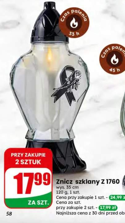 Znicz szklany Z 1760