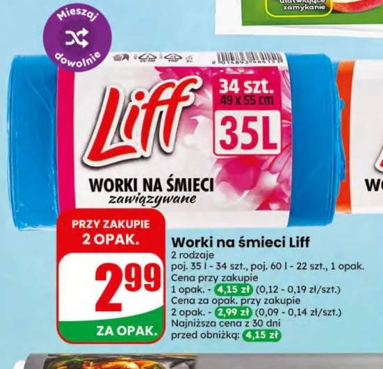 Worki na śmieci Liff 35 l +1 wariant