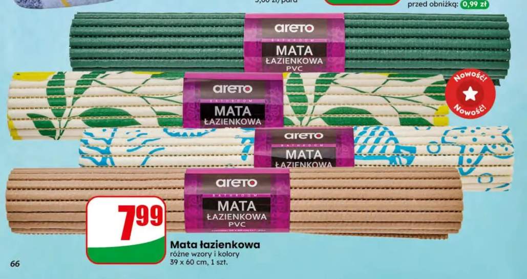 Mata łazienkowa Areto 39x60 cm