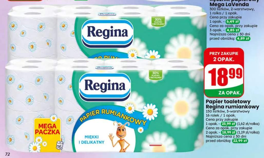 Papier toaletowy Regina rumiankowy 16-pak